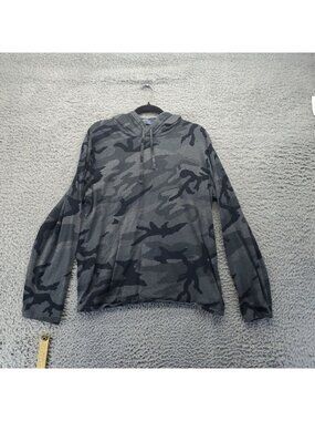 Polo Ralph Lauren Hoodie Mens Large Gray Camo Lightweight Drawstring Pullover